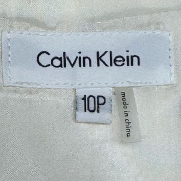 Calvin Klein Pencil Mini Skirt Textured Cream Size 10P - Picture 5 of 6